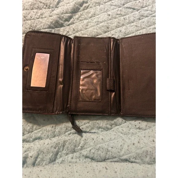 Stone Ridge Discovery Adventure Gear Brown Bifold Wallet Zippered Utility Mirror - Picture 5 of 5
